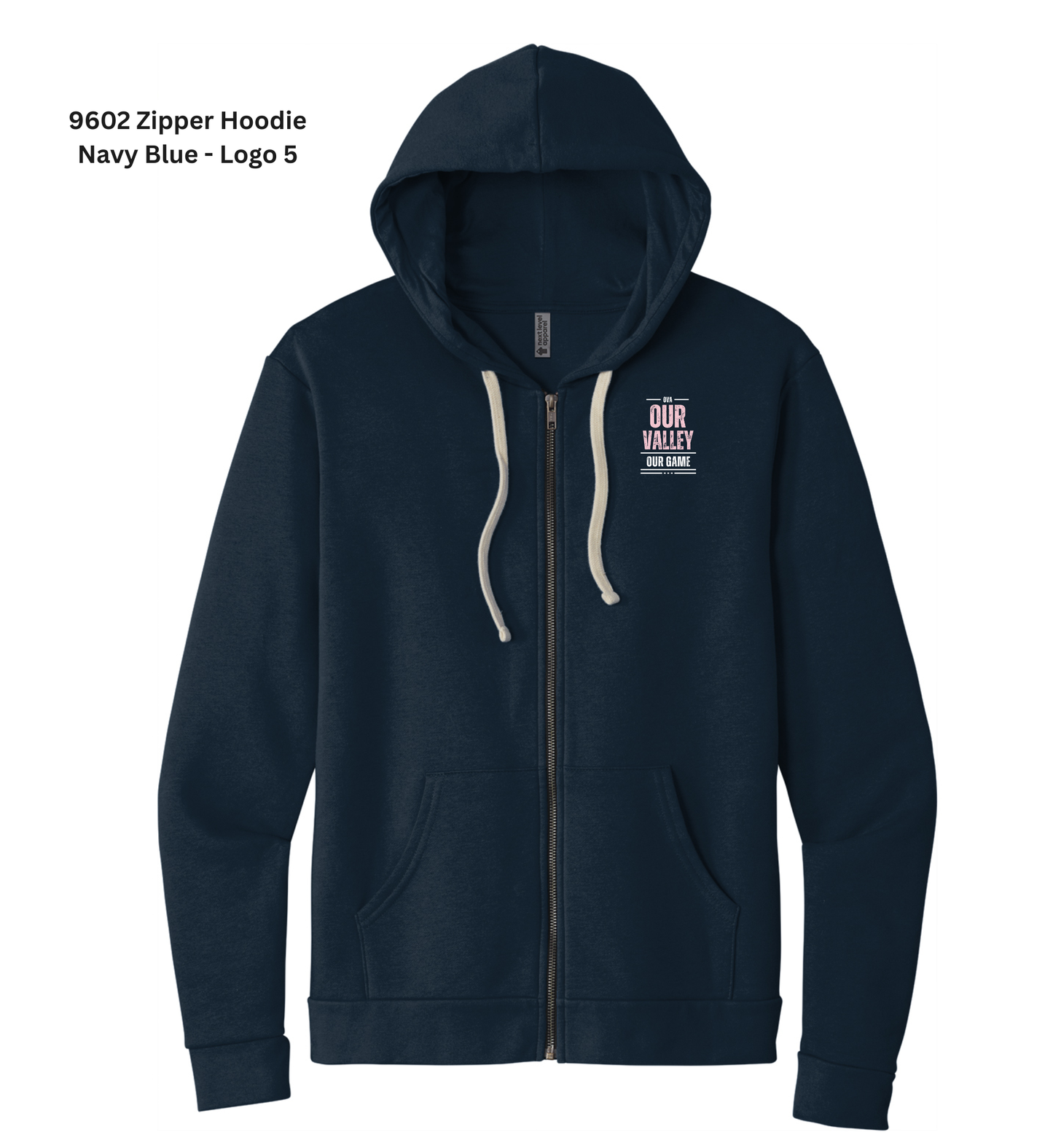 Zipper Hoodie - Navy Blue