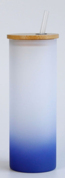 17oz Frosted Glass Tumbler (8 Gradient Colors)- IN STOCK