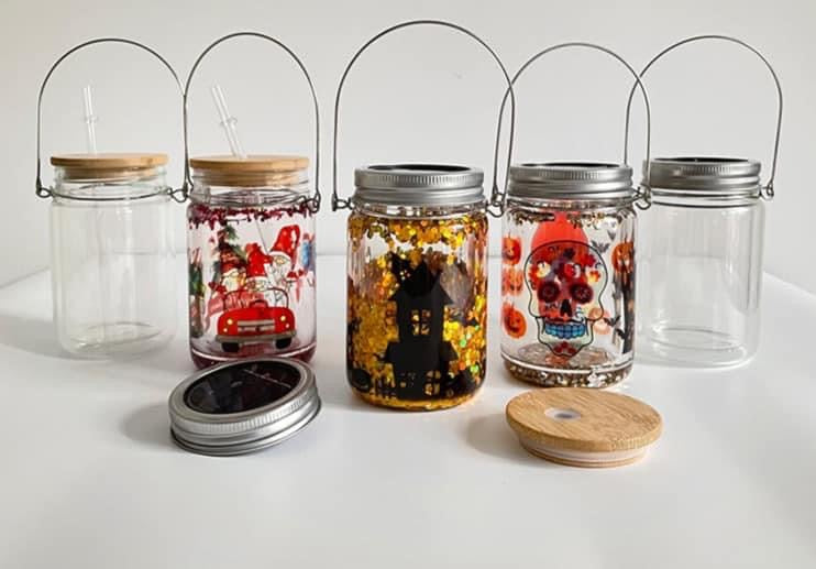 12oz, 15oz & 25oz Sublimation Snowglobe Tumblers