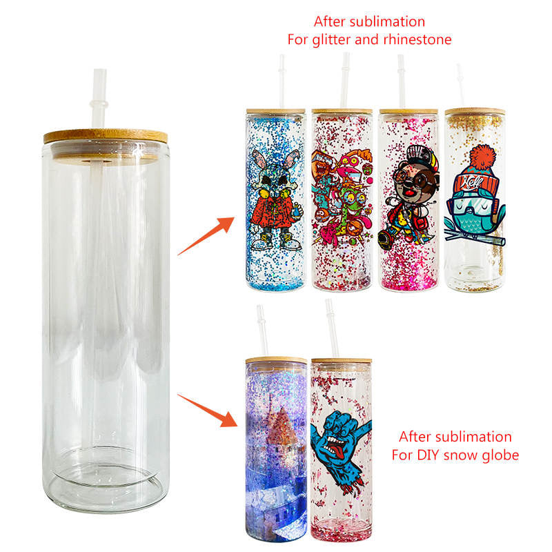12oz, 15oz & 25oz Sublimation Snowglobe Tumblers