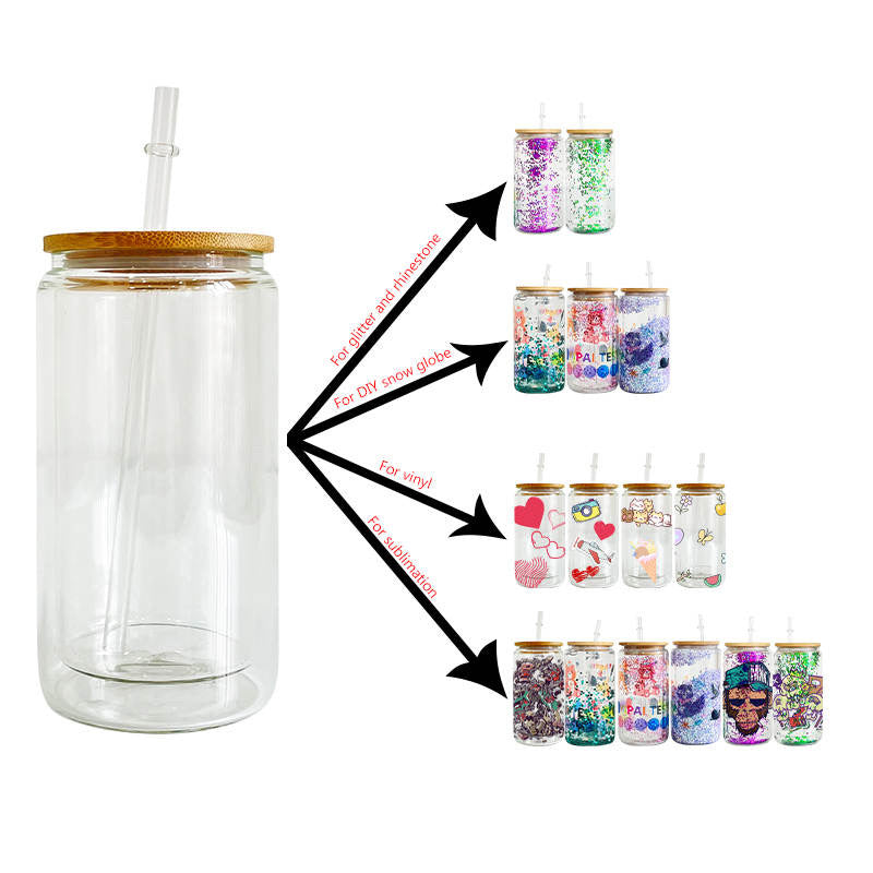 12oz, 15oz & 25oz Sublimation Snowglobe Tumblers