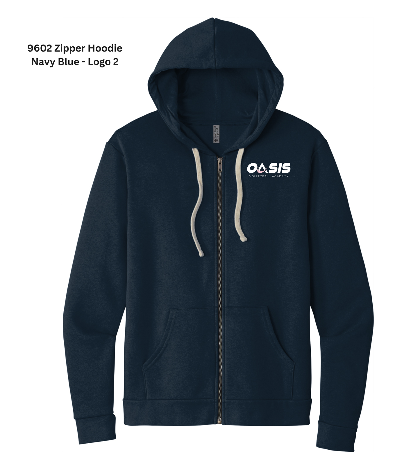Zipper Hoodie - Navy Blue
