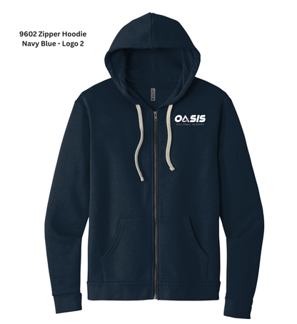 Zipper Hoodie - Navy Blue