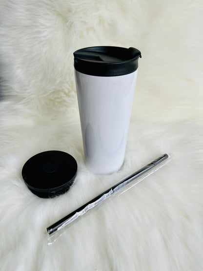 Tapered Coffee Dual Lid Tumbler