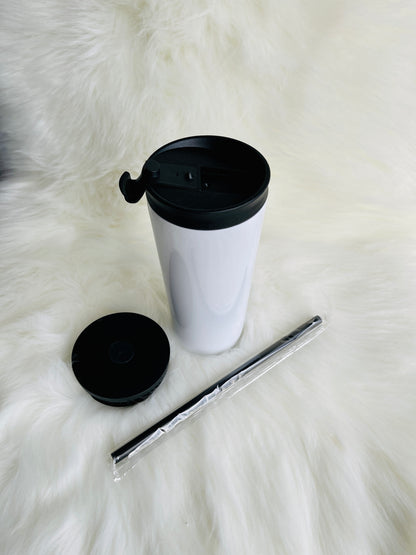 Tapered Coffee Dual Lid Tumbler