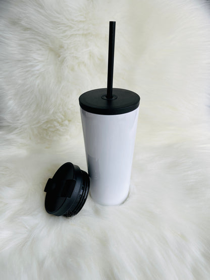 Tapered Coffee Dual Lid Tumbler