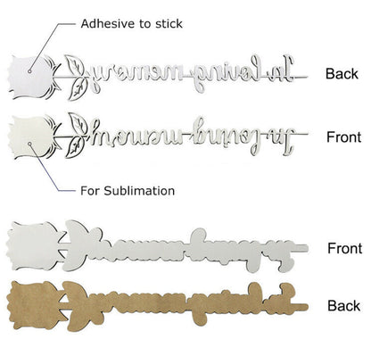 High Quality MDF Sublimation I love you, Grad, In loving memory Blanks