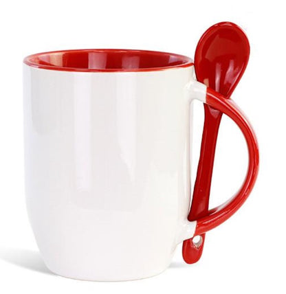 Sublimation mugs with spoon