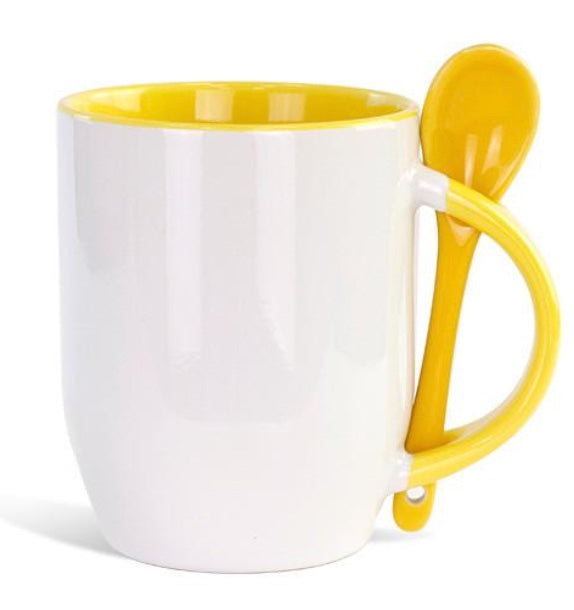 Sublimation mugs with spoon