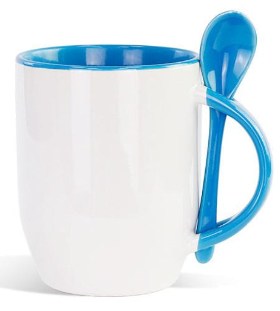 Sublimation mugs with spoon