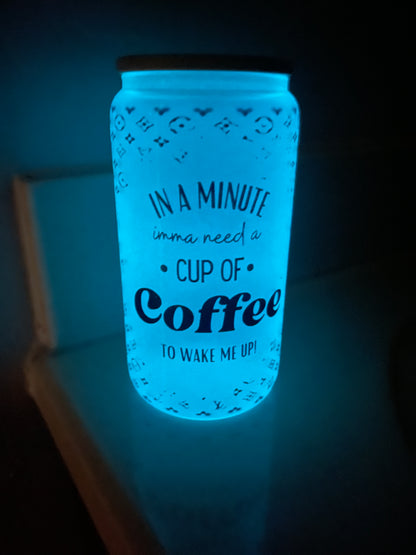 16oz 3in1 Frosted/UV/GITD Glass Can