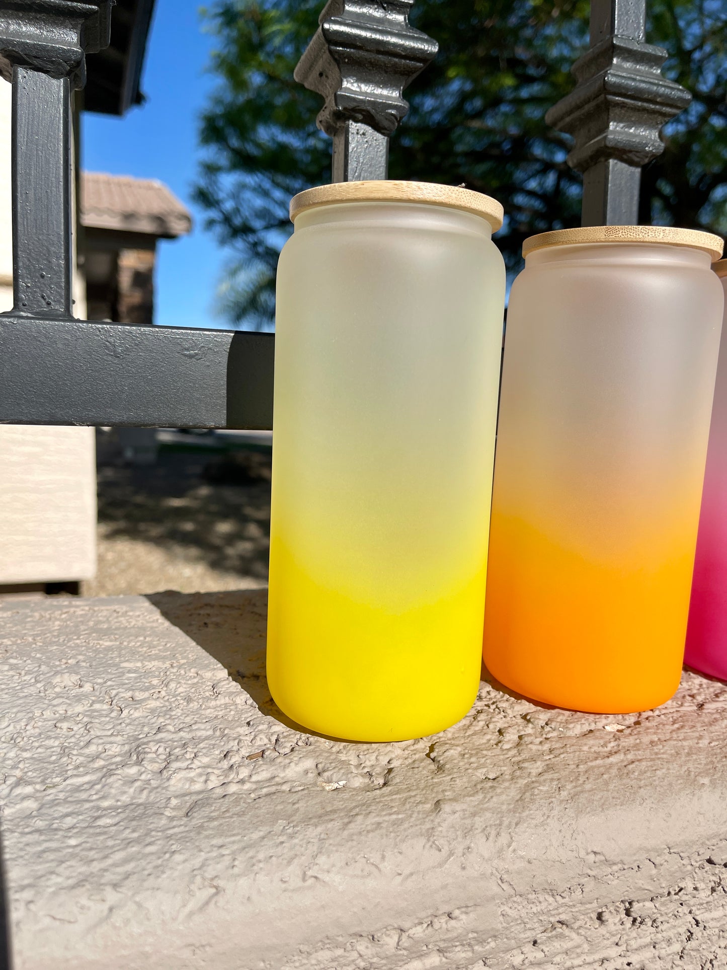 16oz,20oz & 25oz Glass Gradient Tumblers