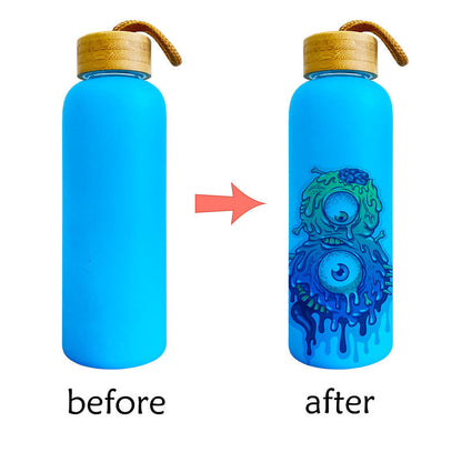 20oz Glass water bottle w/bamboo lid