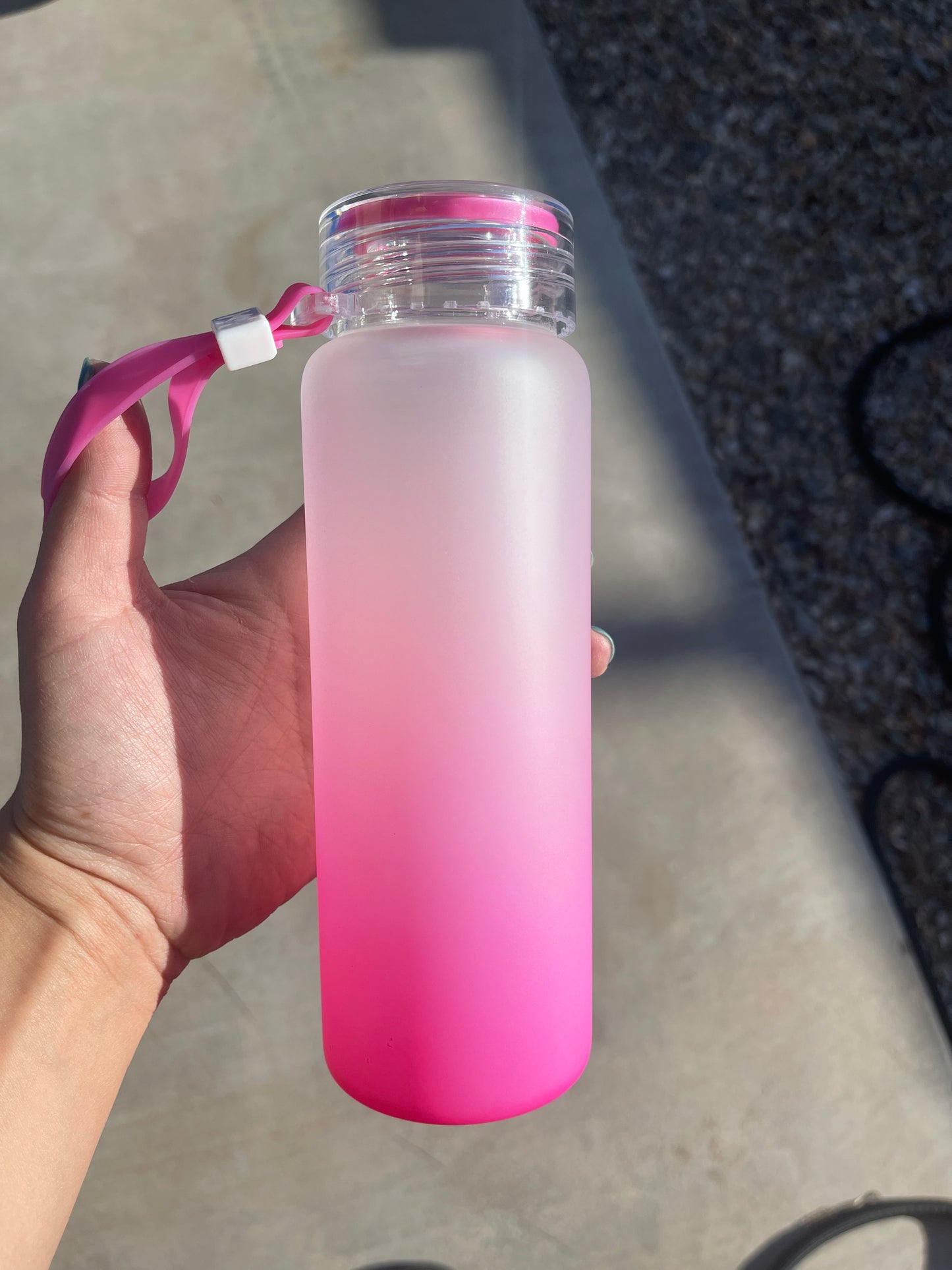 17oz Gradient Glass Water Bottles